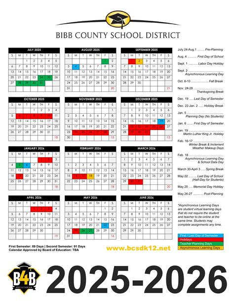 Bibb County School Calendar