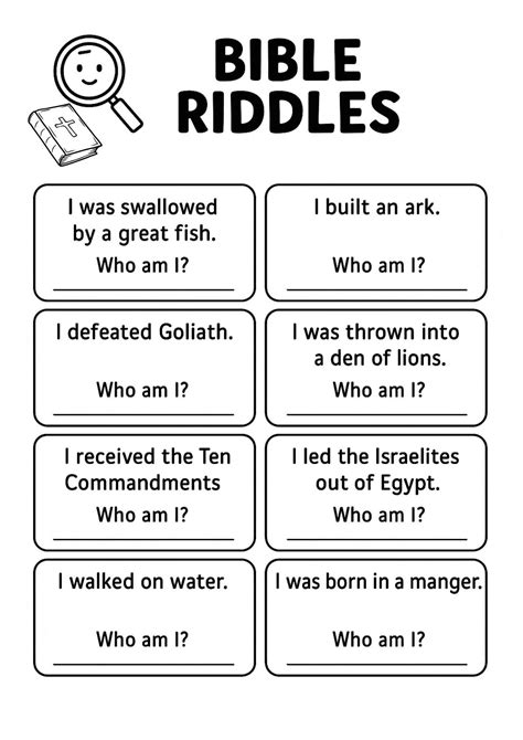 Bible Riddles For Kids