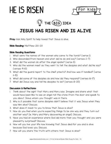 Bible Study For Easter