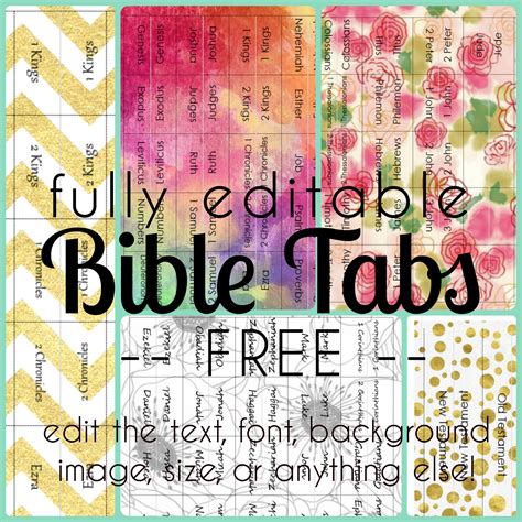 Bible Tabs Free Printable