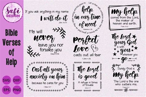 Download Bible Verses of Help SVG DXF EPS... Cut Files
