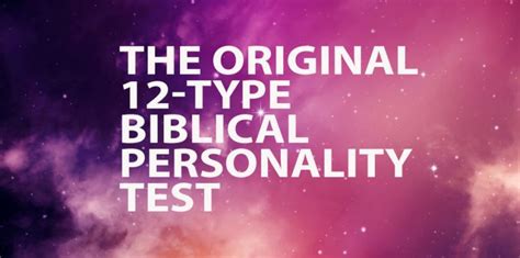 Biblical Personality Test Pdf