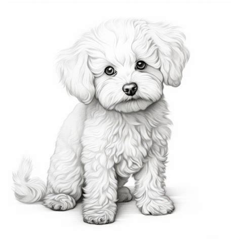 Realistic Bichon Frise Colored Pencil Dog Drawing Dog drawing, Pet