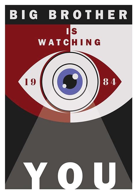 1984 Big Brother Poster Literary Art Print Orwell Etsy