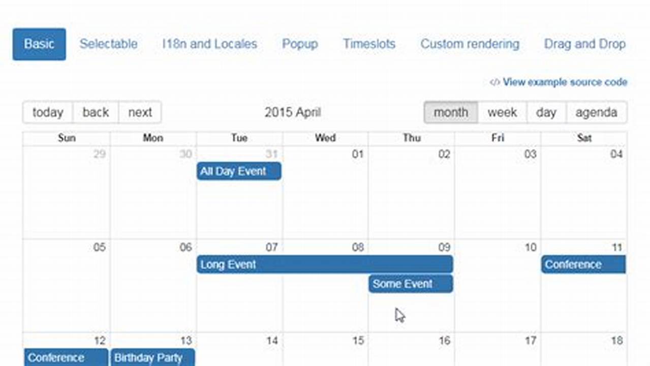 Big Calendar React
