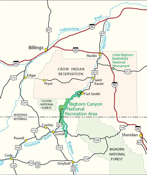 Big Horn Mountains Map