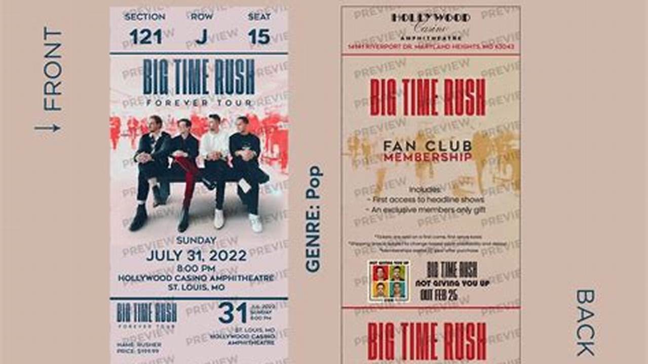 Big Time Rush Concert Tickets 2024