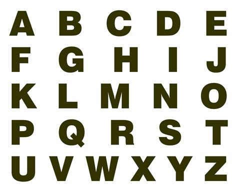 Big Alphabet Letter Templates