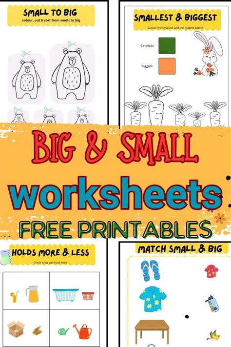 Big And Small Printable Worksheets