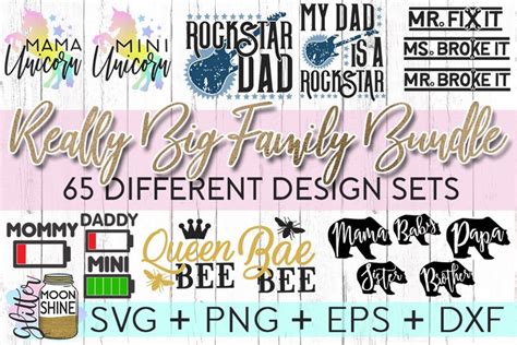 Download Big Family Bundle Cut Images