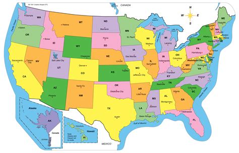 Map Of Usa Images Topographic Map of Usa with States