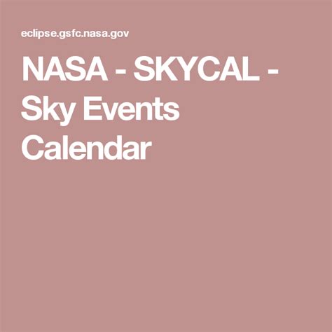 Big Sky Events Calendar