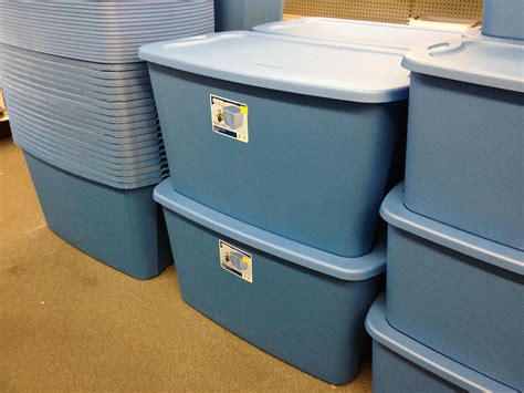 3pk Plastic Storage Containers Large Blue 50 Gallon Stacking Bin Box Tote W Lid 841342100771 eBay