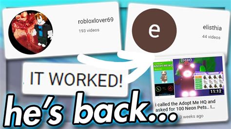 Biggest Roblox Clickbaiter is Back (robloxlover69) - YouTube