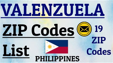Bignay Valenzuela Zip Code