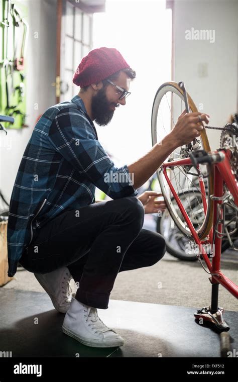 Bike Repair Madison WI Bike Mechanic Checking Bike