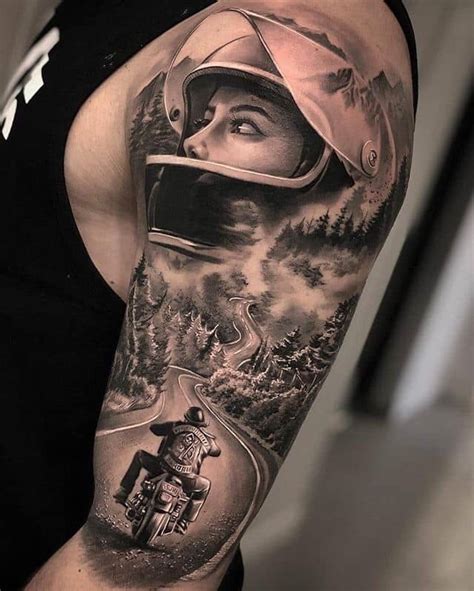 female biker sleeve tattoo female biker sleeve tattoos