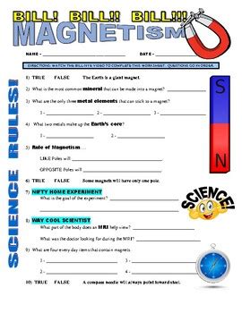 Bill Nye Magnetism Worksheet