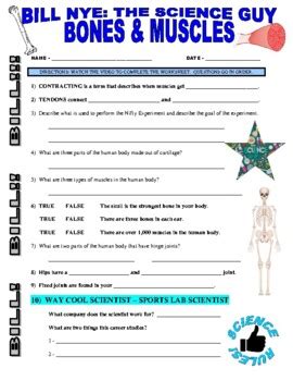 Bill Nye The Science Guy Bones And Muscles Worksheet Answers