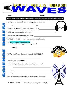 Bill Nye The Science Guy Waves Worksheet Answers