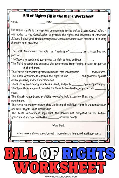 Experience the Freedom and Security of Knowing Your Rights: Bill of Rights Worksheet Answers PDF