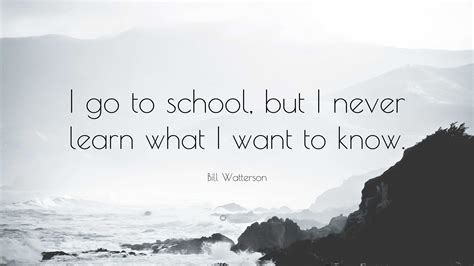 Bill Watterson quote about school