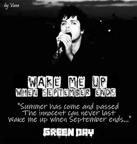 Wake me up when September ends Green Day Green day, Billie joe