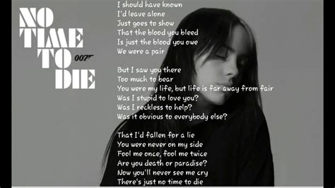 Billie Eilish No Time To Die Lyrics Verse 2