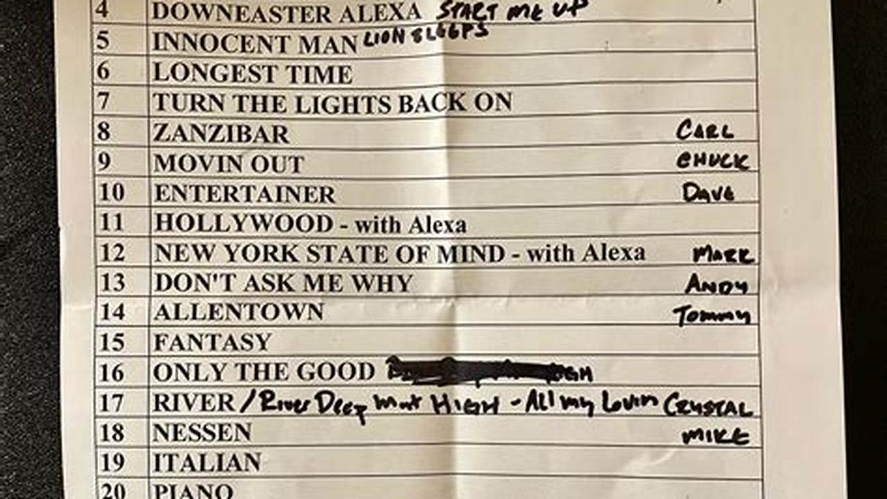 Billy Joel Concert Setlist 2024 Election