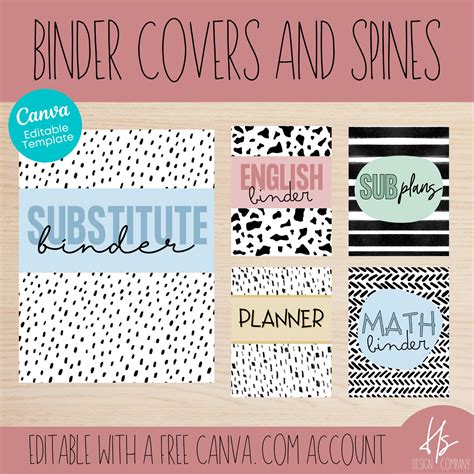 Binder Cover Design Templates Customization