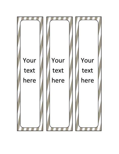 Binder spine insert templates