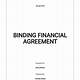 Binding Financial Agreement Template