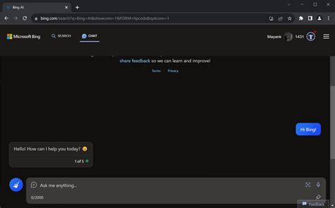 Bing Chat AI limitations on Chrome