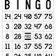 Bingo Printable Game