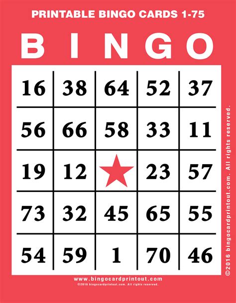 Bingo Cards 1 75 Printable