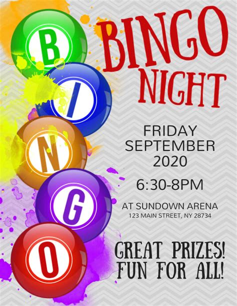 Bingo Night Flyer Template Free