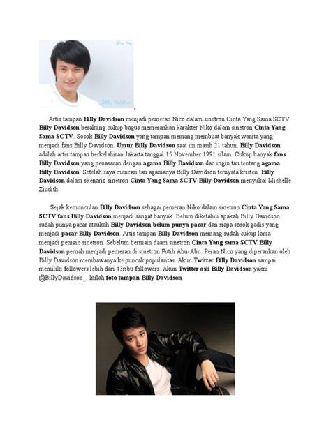 Biodata Billy Davidson