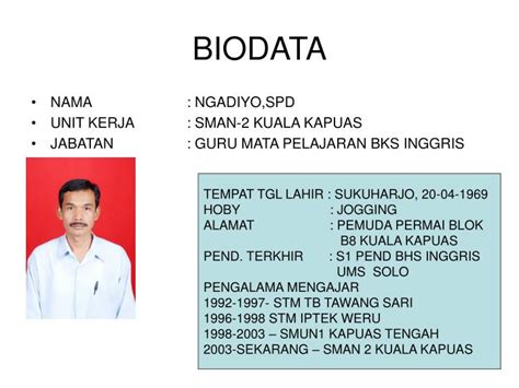 Biodata Diri Ppt
