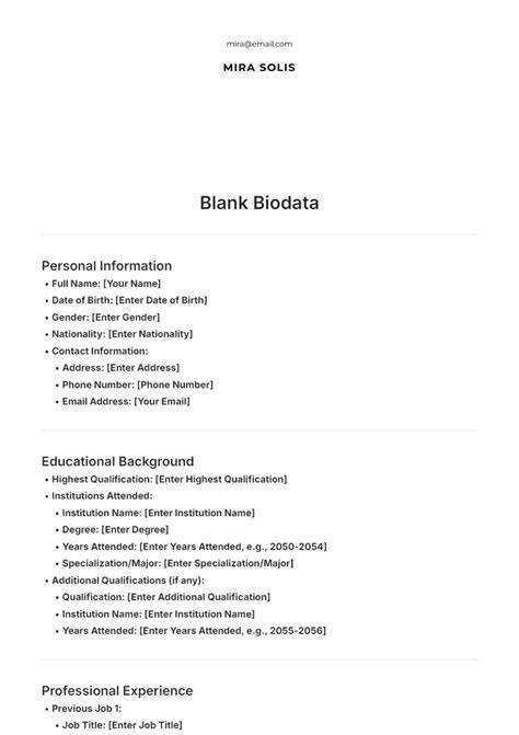 Biodata Online