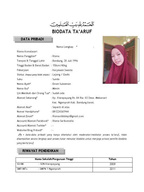 Biodata Taaruf