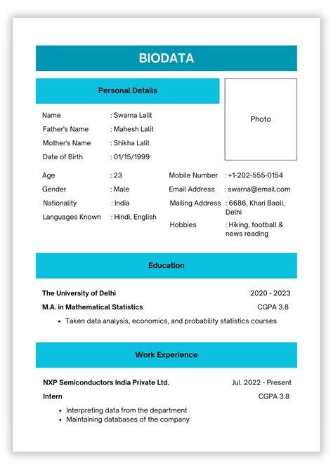Biodata Una