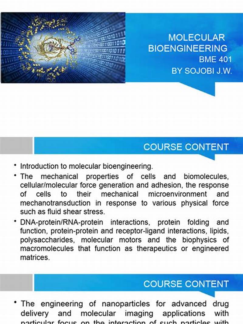 Bioengineering Course Catalog