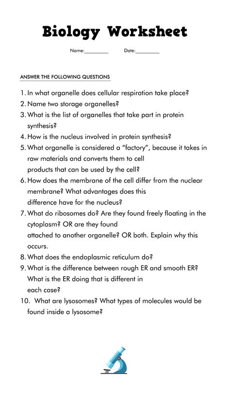 Biology 11 2 Worksheet Answers