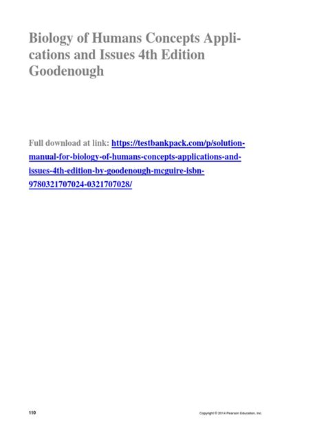 Biology Of Humans: Concepts Applications And Issues