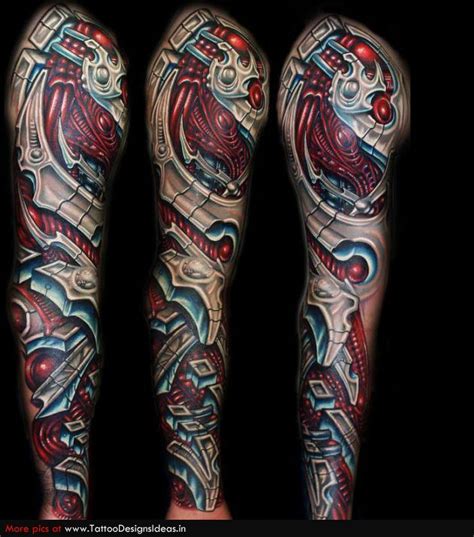 Biomechanical tattoo, Half arm sleeve tattoo, Tattoo designs