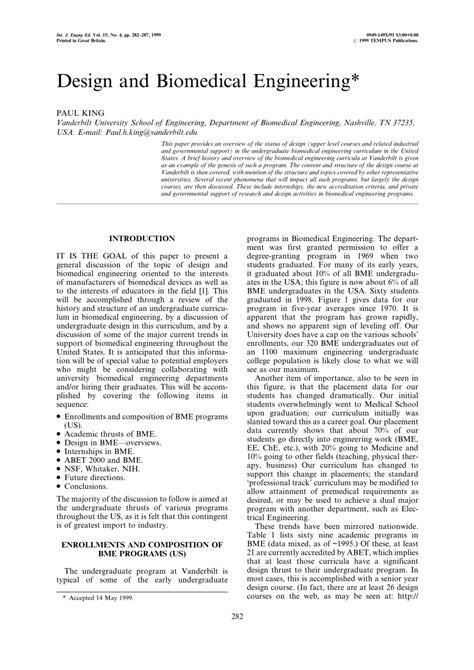 Biomedical Engineering Design Pdf