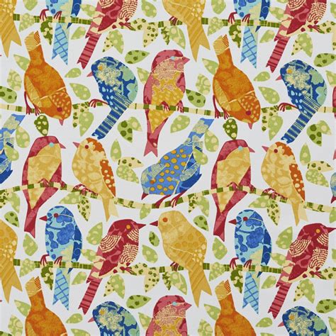 Bird Print Fabric Upholstery