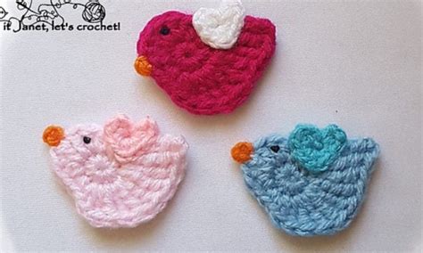 Bird Crochet Applique