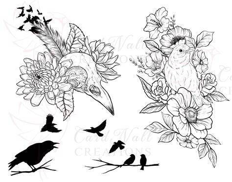 Bird Drawing Tattoo Designs
