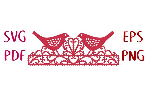 Download Bird Lace SVG Cut File Template DXF Files